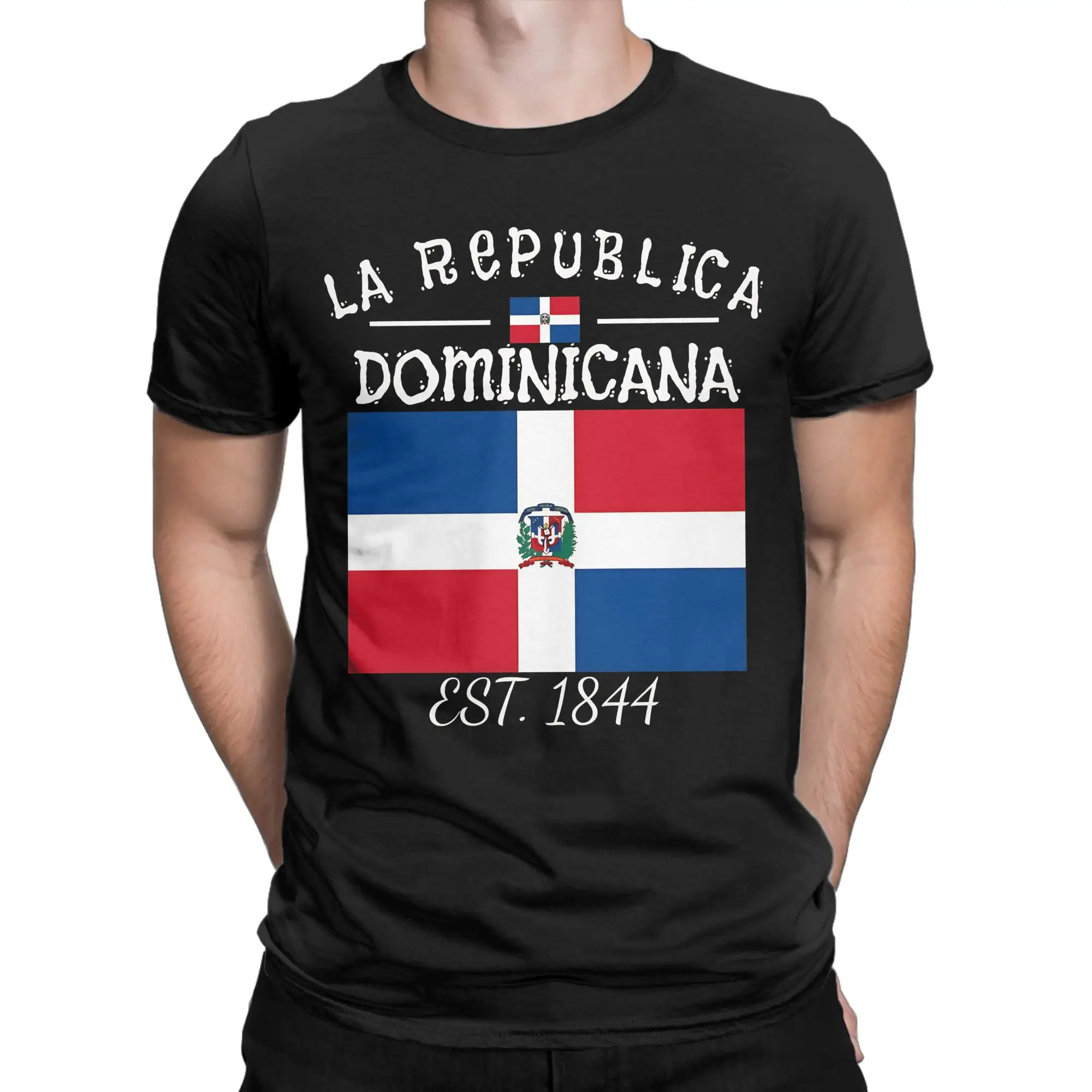 La Republica Dominicana EST. 1844 Dominican  Graphic T Shirt Men Women  Cotton  Tee Shirt Clothing