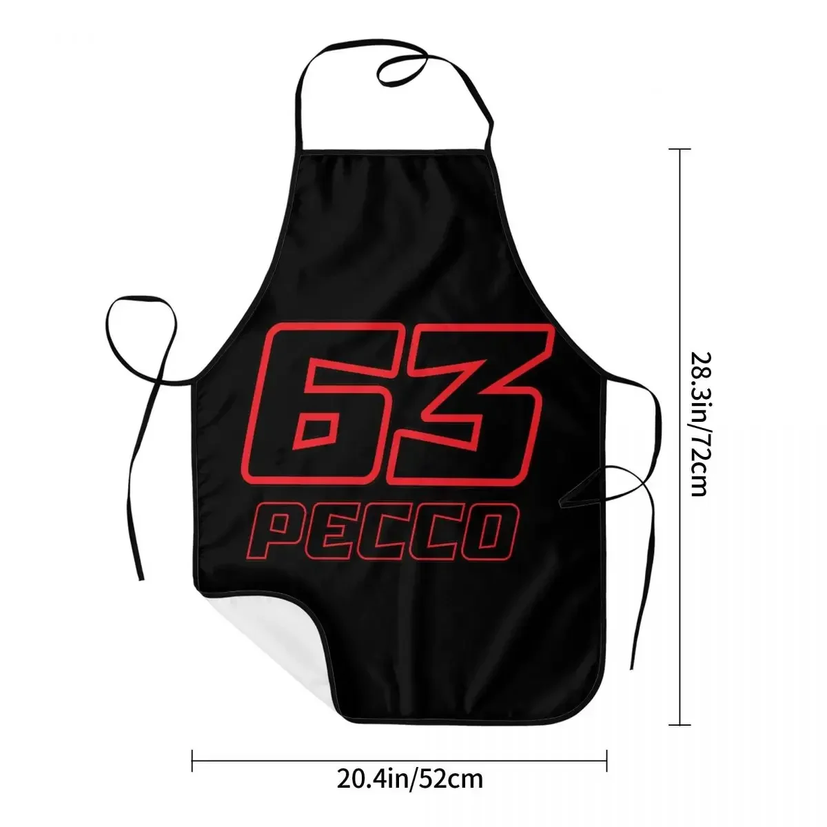 Pecco Bagnaia 63 2022 Aprons Chef Cooking Baking Tablier Waterproof Bib Kitchen Cleaning Pinafore for Women Men Painting