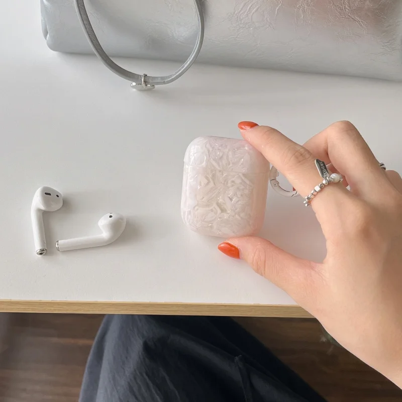 Casing earphone IMD gaya cangkang putih baru dengan kait untuk Apple Airpods 2 Pro pro2 airpods 3 Airpods 4