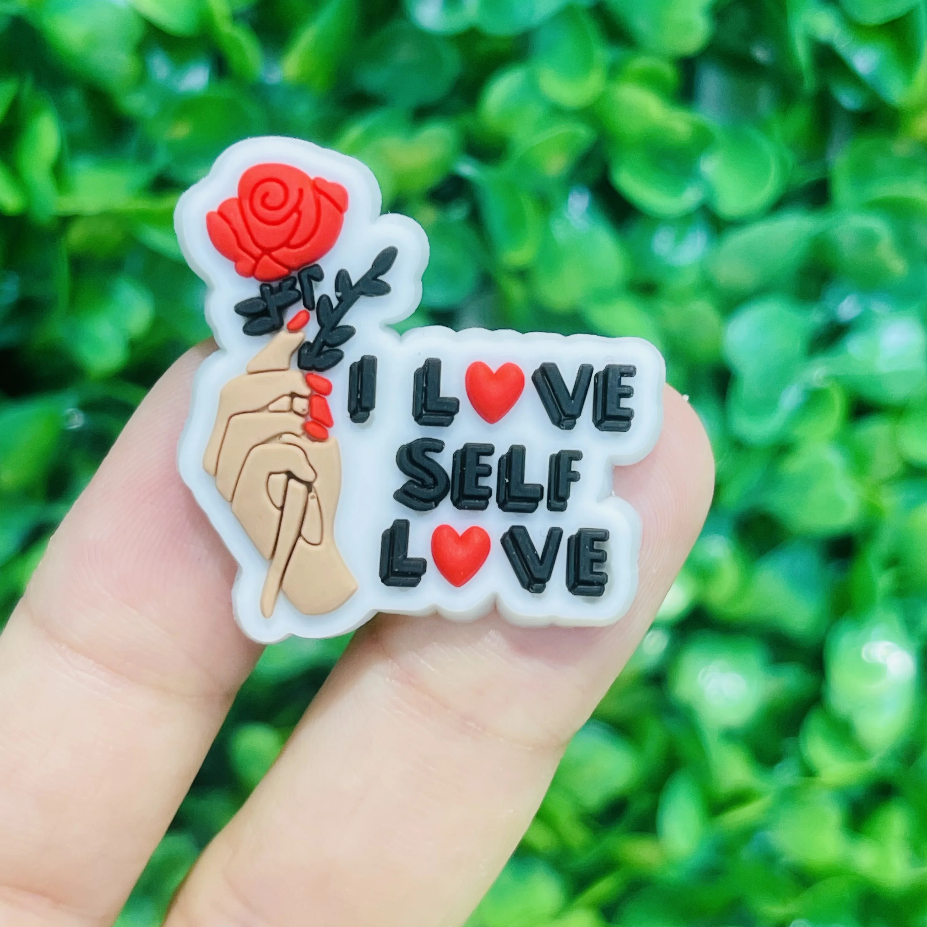 New 1-12PCS Self Love Club Be Real Not Perfect PVC Shoe Charms Hole Shoes Accessories Garden Shoes Decoration For Clogs Pins 