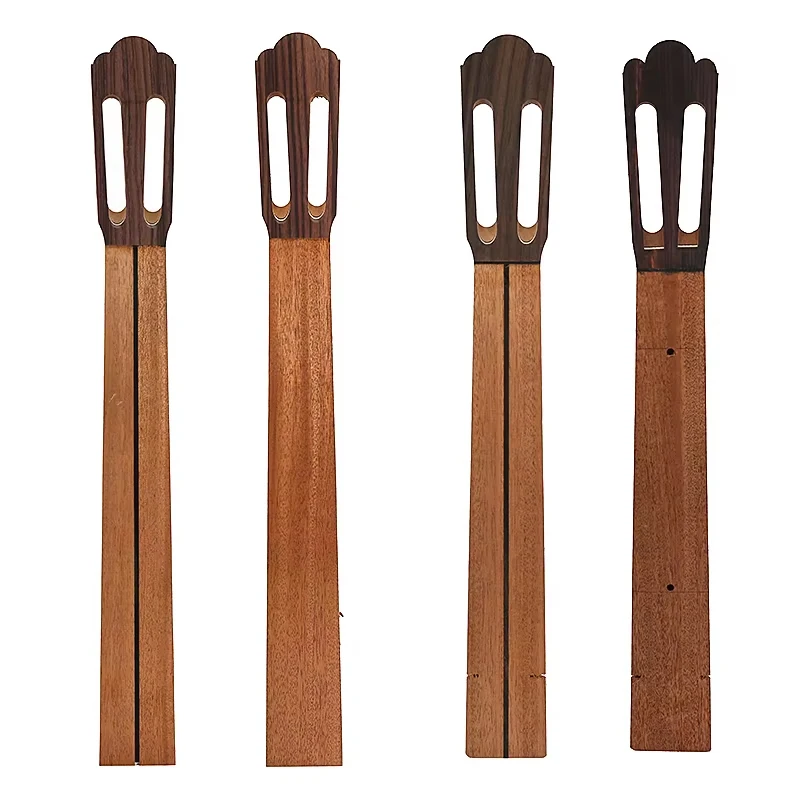 HUATOOL Solid Ebony Fingerboard Classical Guitar Neck Blank Peach Core Wood Spanish Step Heel Luthier DIY Parts