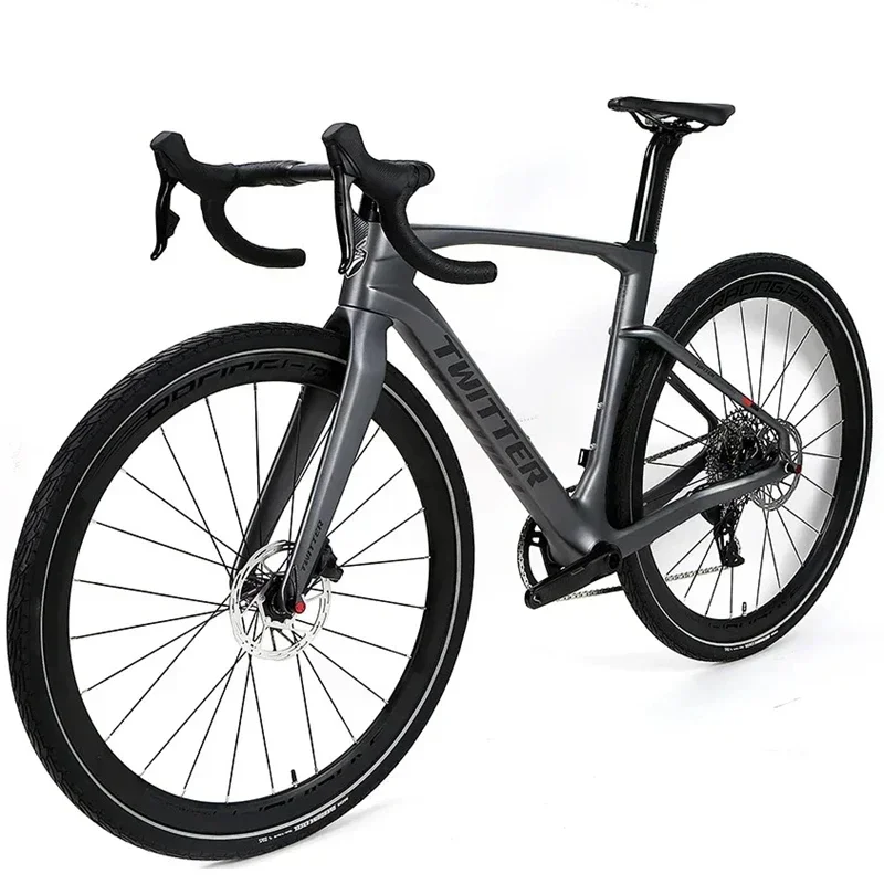 Carbon fiber road bike with radio transmission gravel Bicycle hydraulic disc brakes Road Racing Bike 12 speed City bicicleta