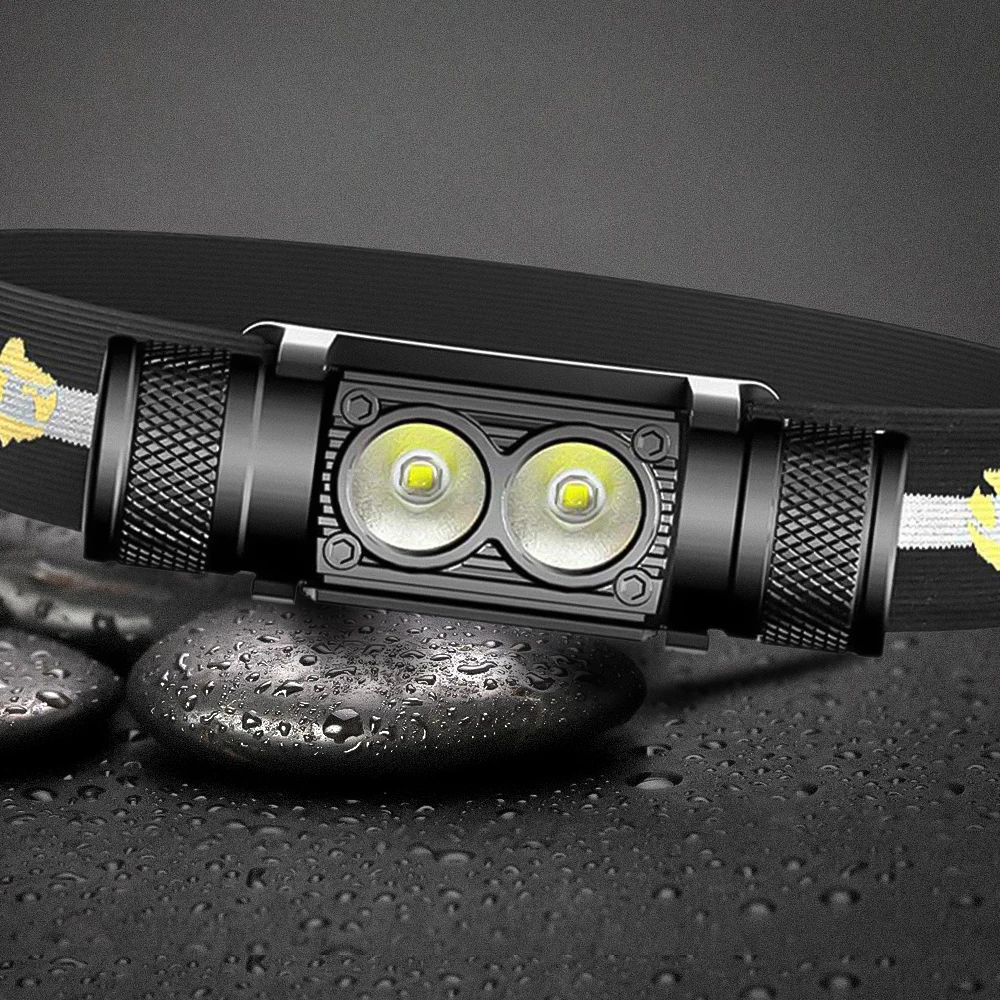 Type-C USB led 1460 lumen headlamp Fishing 18650 headlight Torch Hunting head lamp Camping Headlamp Flashlight head light