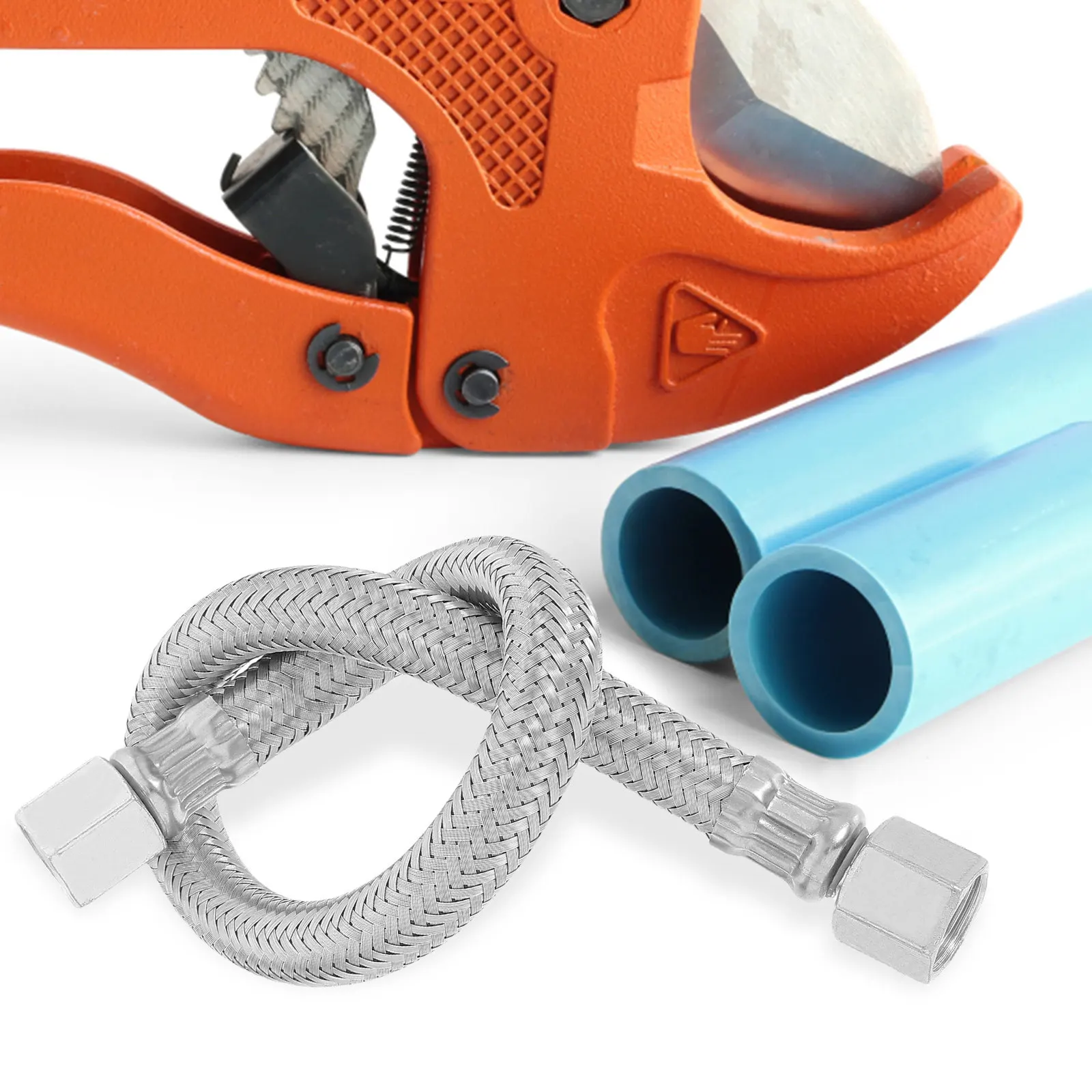 Air Compressor Drain Valve Durable Reinforced Stainless Steel Hose Flexible Anti Overpressure Industrial High Pressure Hose