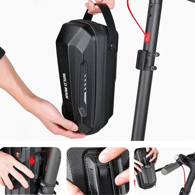 WILD MAN Waterproof Bag for Electric Scooter Multifunctional Electric Bicycle Bag Shell Shockproof Cycling Bag Bike Accessories