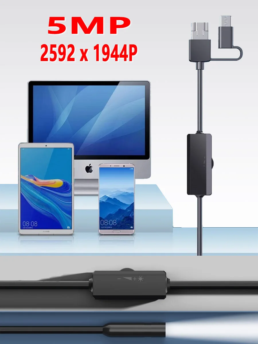 Caméra d'inspection de canalisations d'égout, 8MM, 5MP, mise au point automatique, étanche IP68, pour Android, haute qualité, 4k