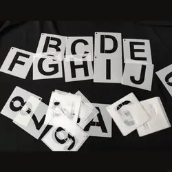 60Pcs Letter and Number Stencils PET Painting Templates For Painting on Paper Wood Metal Glass Fabric Wall Decoration