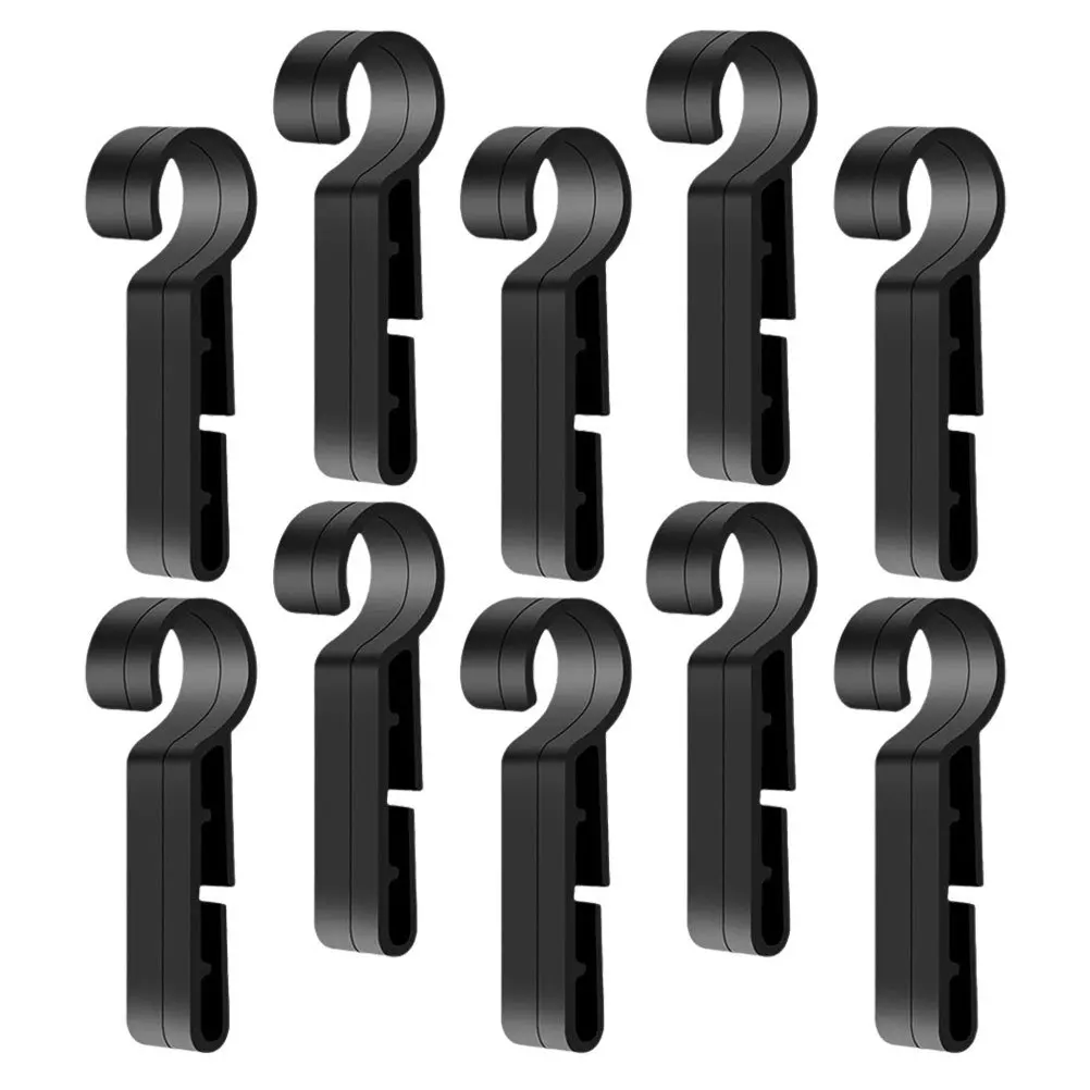 24 قطعة كشافات الصلب قبعة حامل مصباح عدم الانزلاق البلاستيك جبل للقبعات قبعات مصباح يدوي كشافات هوك كليب معدات السلامة في الهواء الطلق