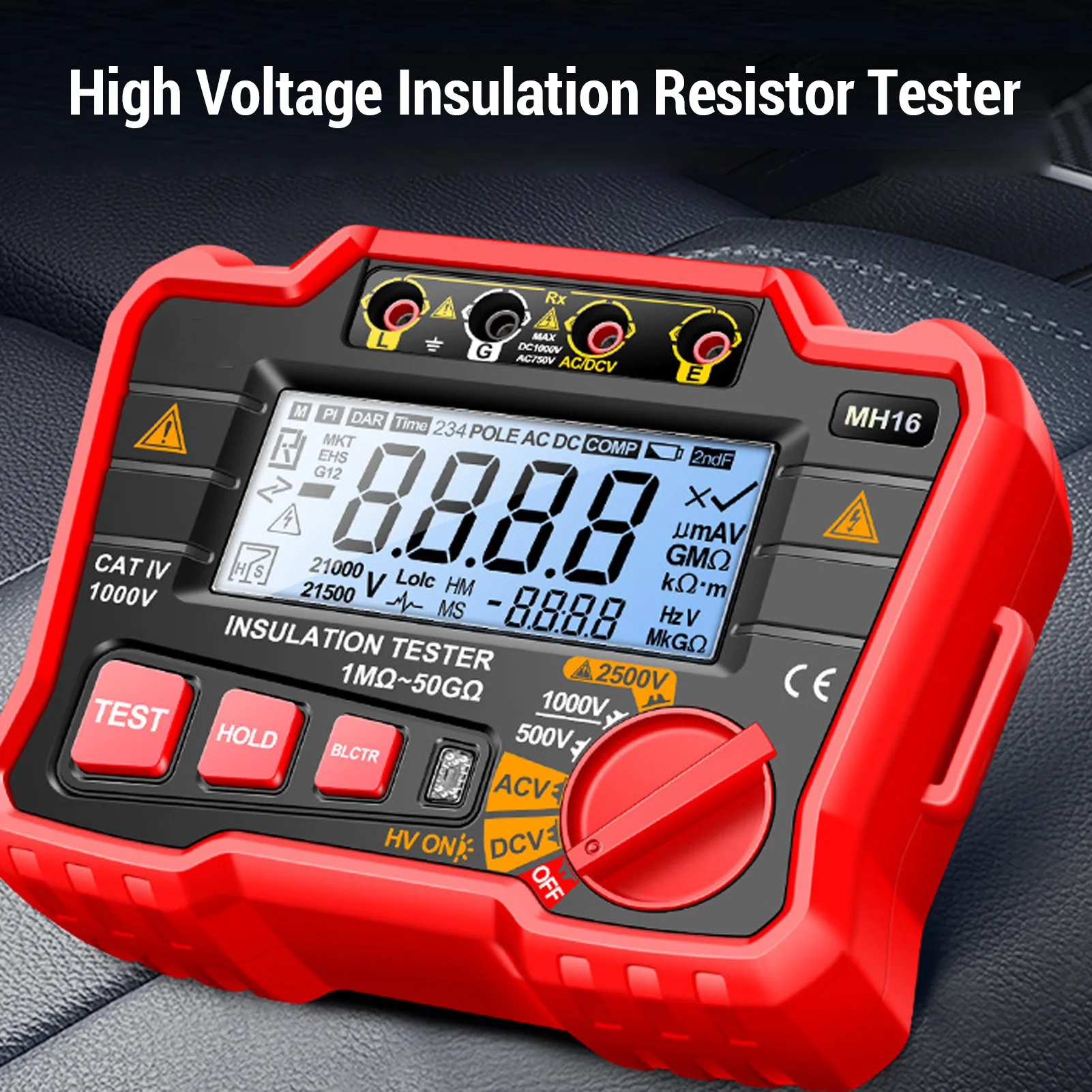 

MH16 Digital Insulation Resistor Tester High Megohmmeter 2500V High Voltage Resistor Tester for Transformer Motor Megohmmeter