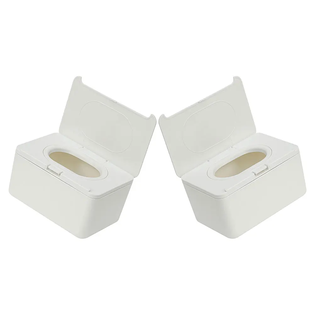 

2pcs Portable Wipe Container Baby Wipes Dispenser Reusable Wipes Holder Wet Tissues Box For Living Room Bathroom Furniture Sets