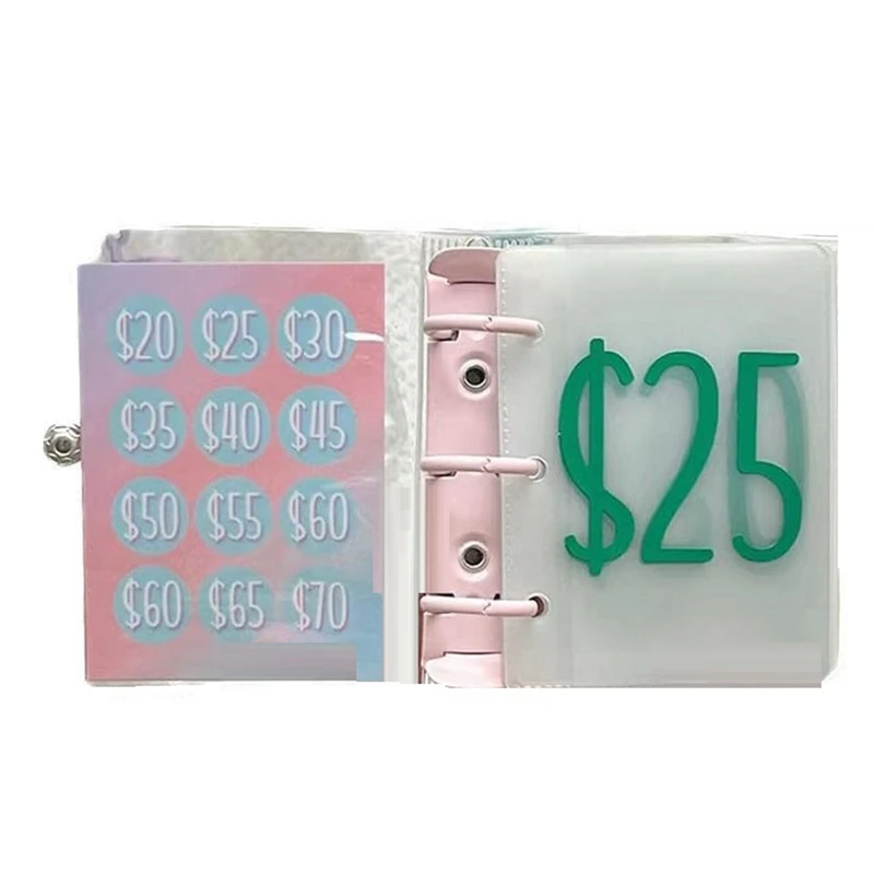 L 1000 Poupança Livro com dinheiro Envelopes, Dinheiro Binder para Poupar, Livro Orçamento reutilizável, Desafio Poupança