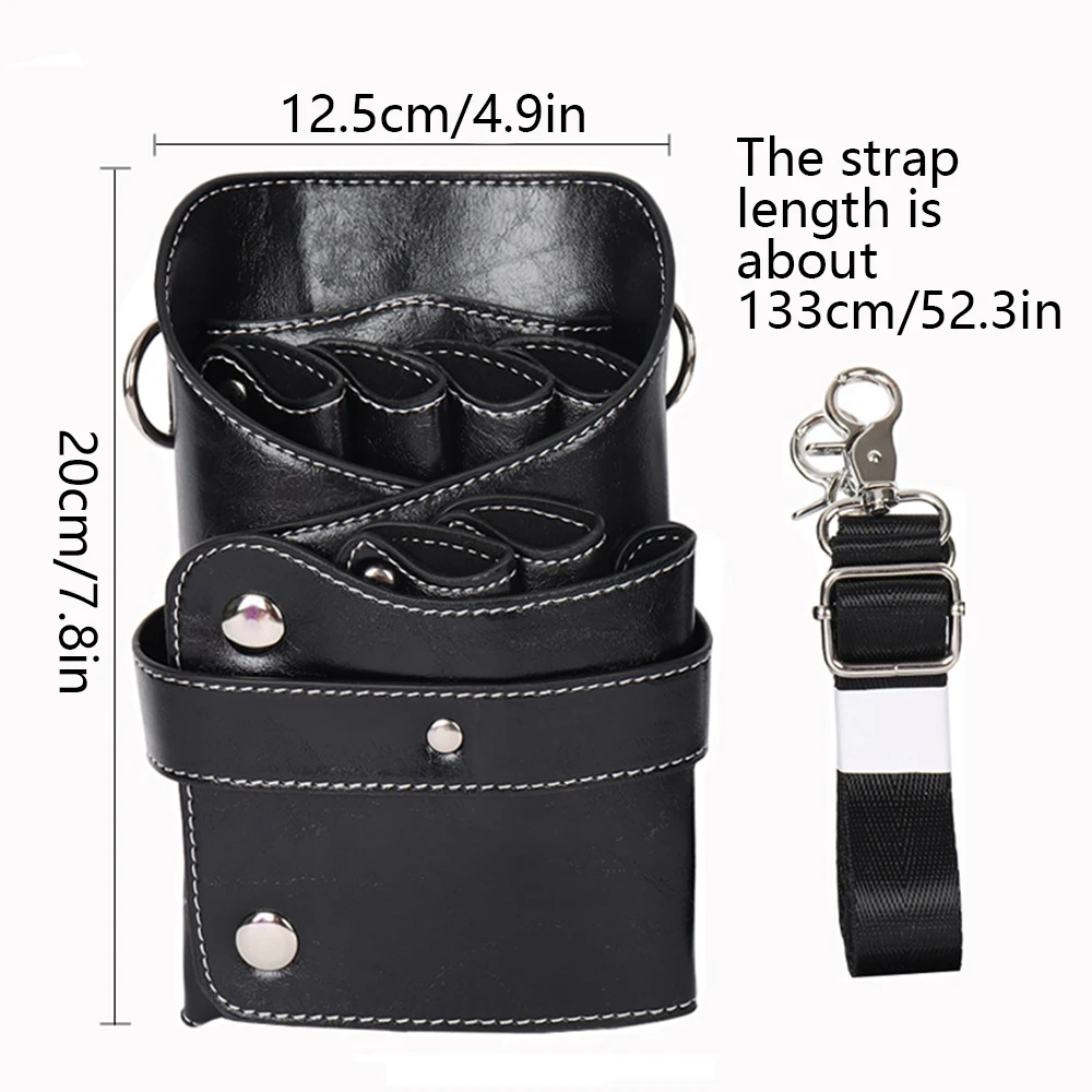 Professional Vintage Unisex Hairdressing Scissor Bag Barber Kit Fashion Hairstylist Multifunctional Crossbody Belt Bag