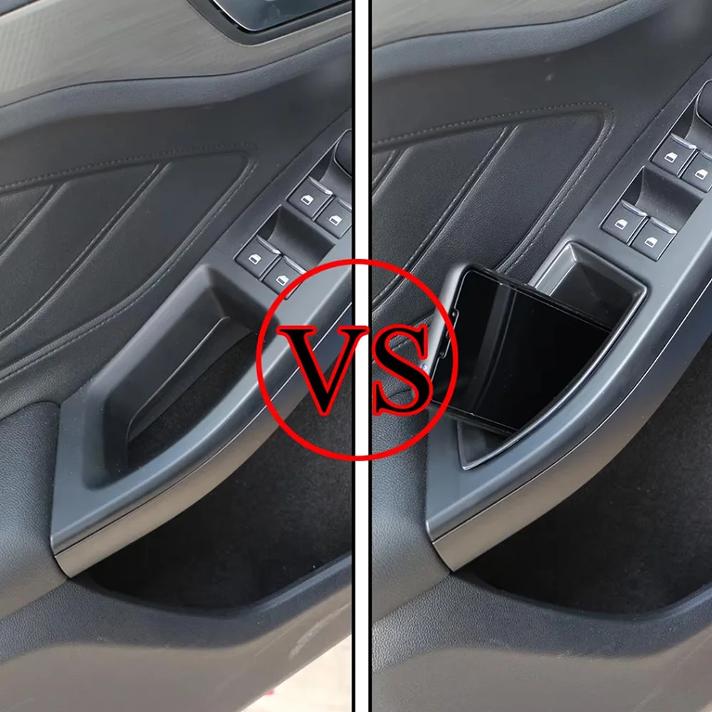 For Ford Focus 4 MK4 2019 2020 2021 2022 ABS 2Pcs/set Car Door Storage Box Front Doors Plate Trims Line Auto Accessories