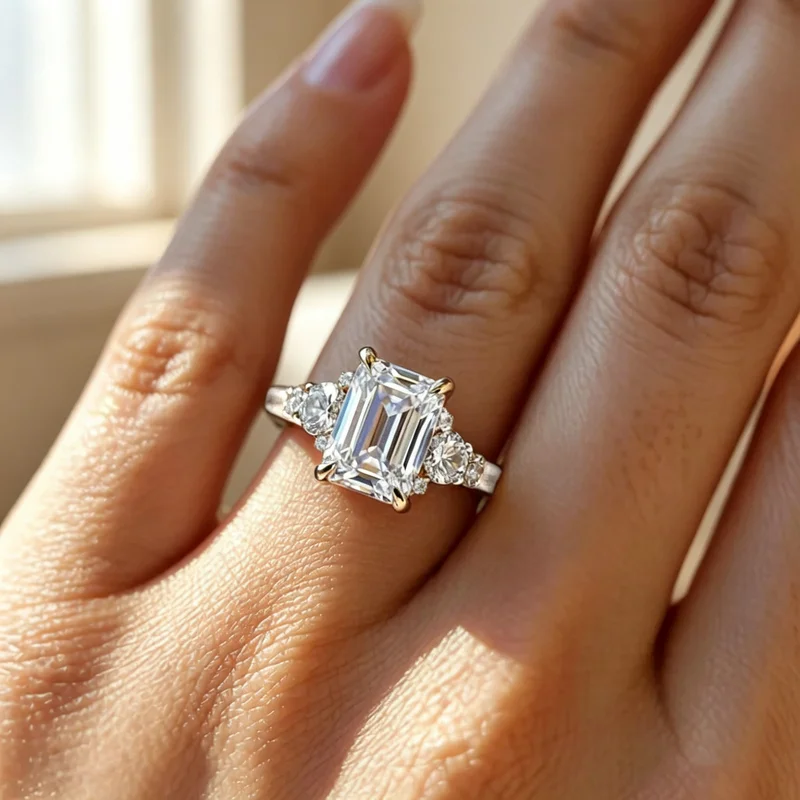 925 Sterling Silver Crystal Cubic Zirconia Luxury Ring for Women Fashion Engagement Wedding Engagement High Quality Fine Jewelry