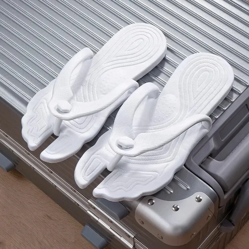 1pair Travel Folding Slippers, Portable Anti-Slip for Hotel & Bath, 1 Pair Pack, Lightweight Flip Flops for Business Trip