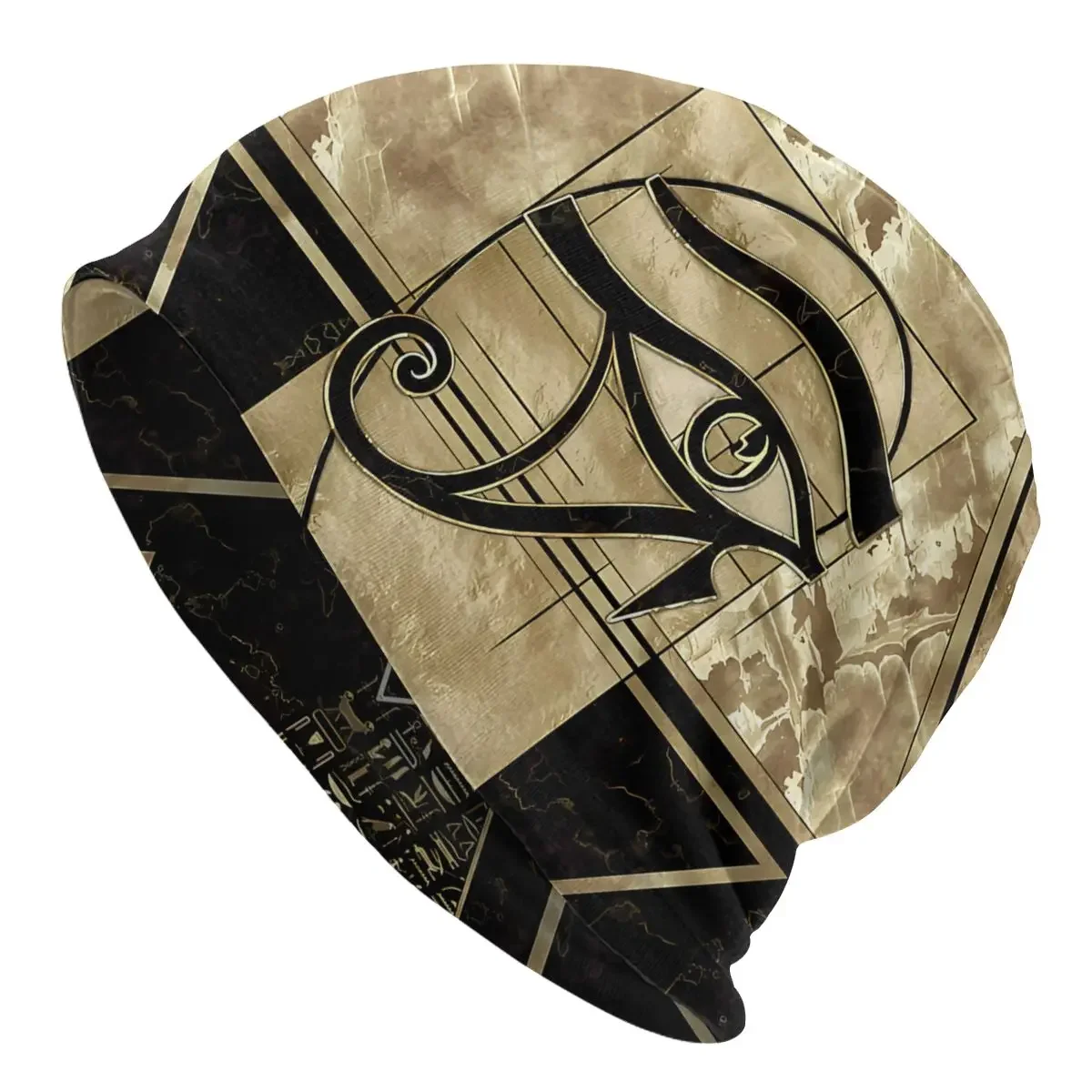 Ancient Egypt Eye of Horus Skullies Beanies Caps Golden Ratio Thin Hat Sport Sports Bonnet Hats for Men Women