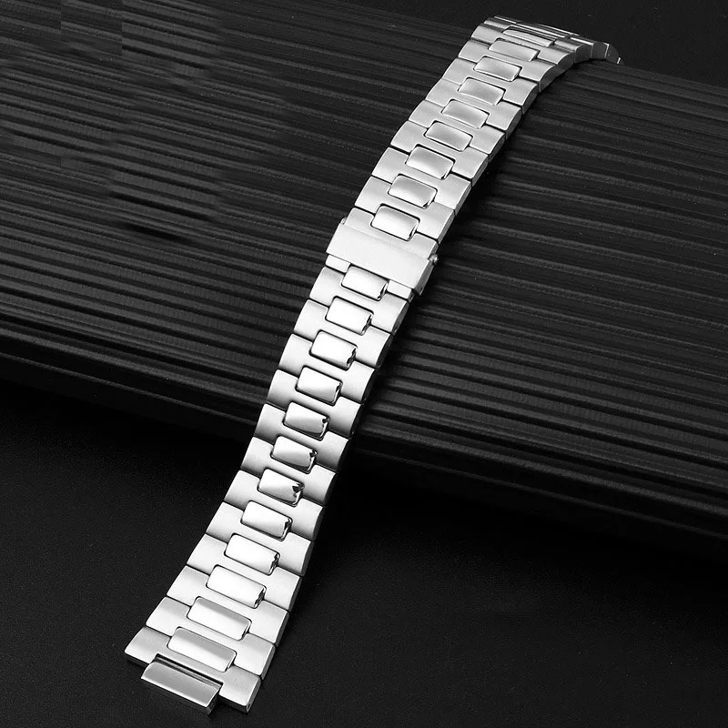 For Patek Philippe Nautilus Hand Watch Band Steel 5711 5726 Precision Steel Male Watch Chain With Raised Mouth 25-13mm Strap