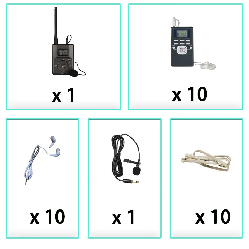 YARMEE Wireless FM Tour Guide System Portable Audio Whisper Transmitter Receivers For Travelling Church Museum Umrah Hajj