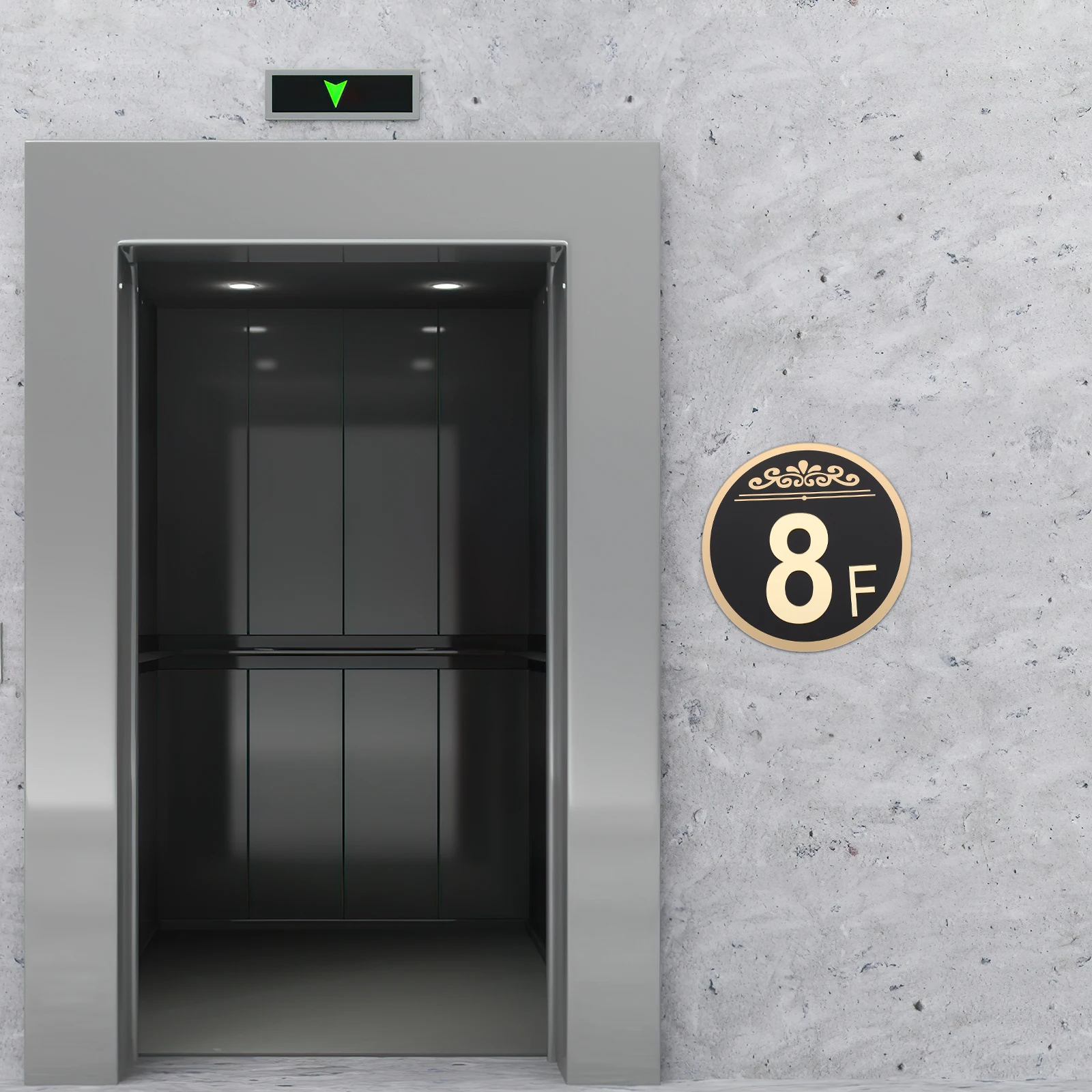 

Floor Number Sign 8F Modern Weather Resistant House Number Plaque For Indoor Outdoor Home Office Elevator