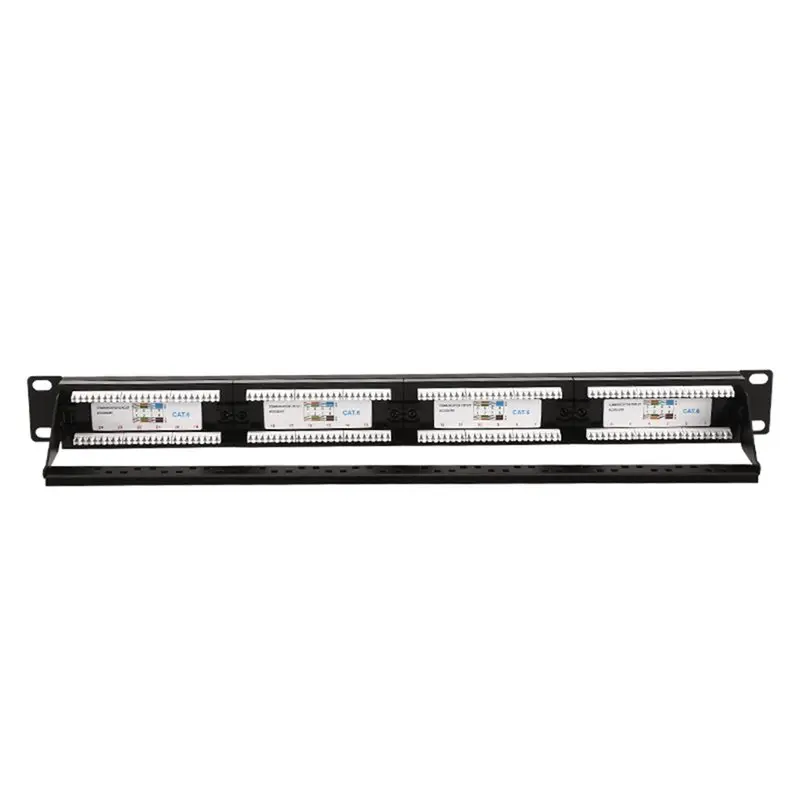 AY14 -Premium Series CAT6 24 Ports Patch Panel,Unshielded Network Patch Panel,Category 6,Passes Test,Gigabit 24 Ports