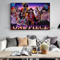 One Piece anime character Luffy Zoro Sanji Zoro poster HD canvas painting wall mural cafe bedroom decoration picture
