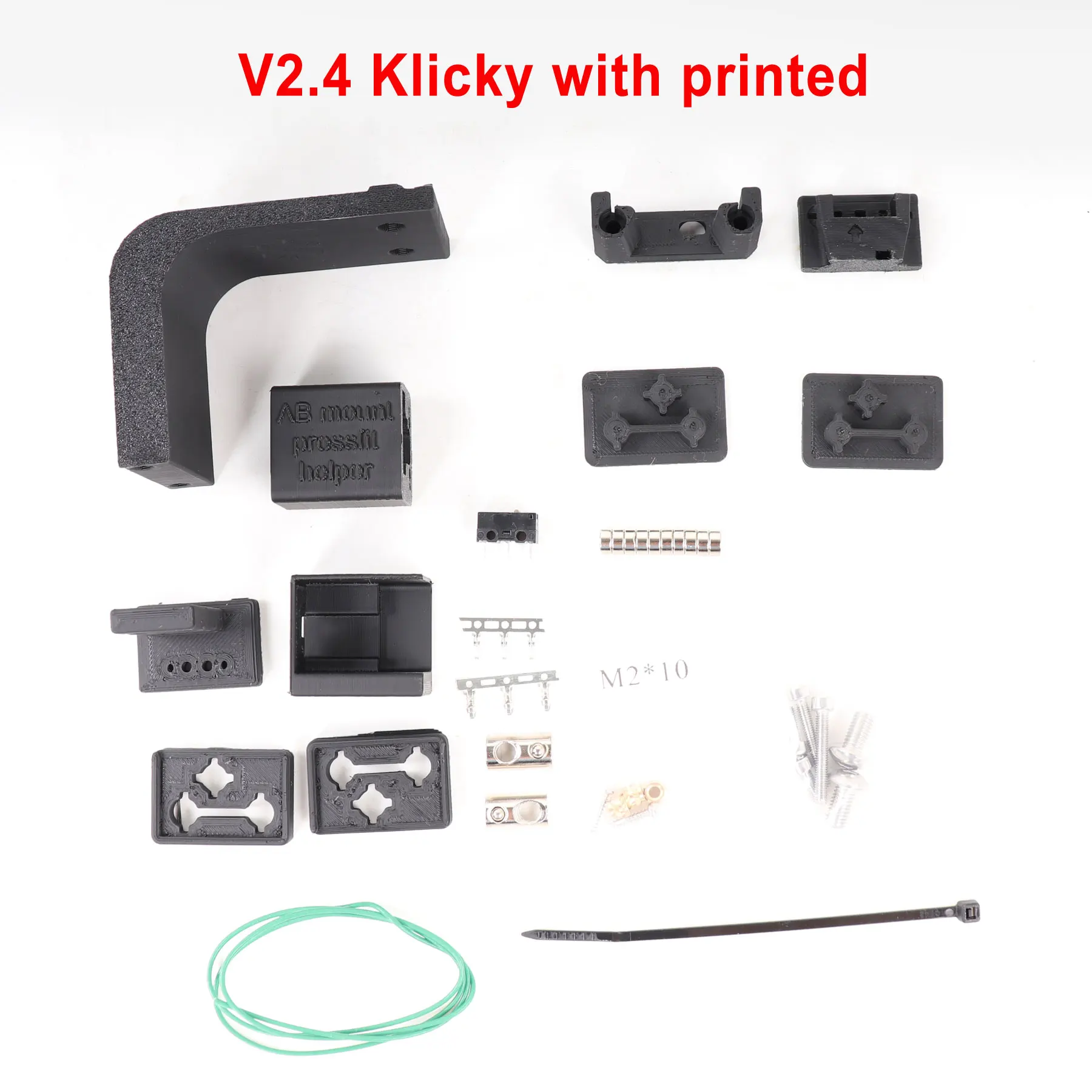 Blurolls Voron2.4 V2.4 Voron0.2 Klicky Probe for Voron 2.4 0.2 Trident Micron Salad Fork Leveling Probe with Printed ABS+ ESun