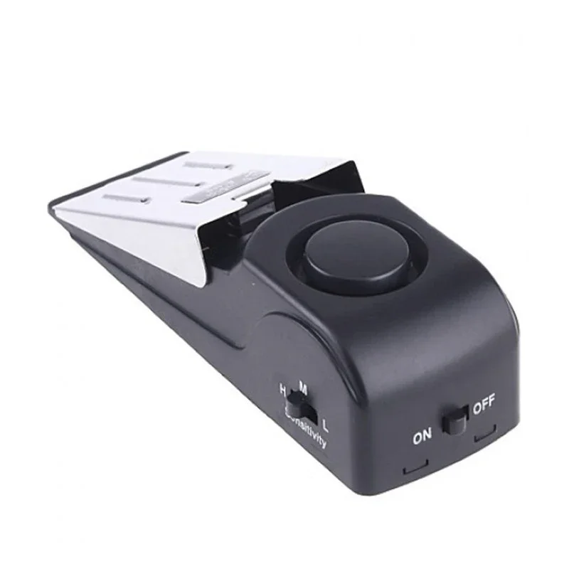 100dB Household Security Anti-theft Burglar Stop System Security Home Wedge Shaped Door Stop Stopper Alarm Block Alone Women