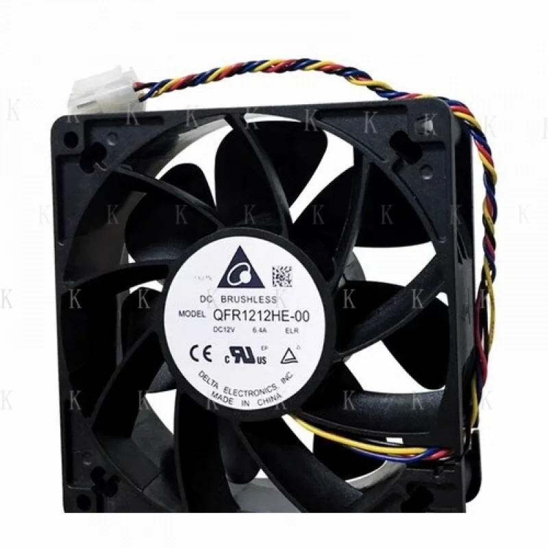 

C FOR Delta QFR1212HE-00 12038 DC12V 6.4A 12CM 4-Pin Server Cooling Fan