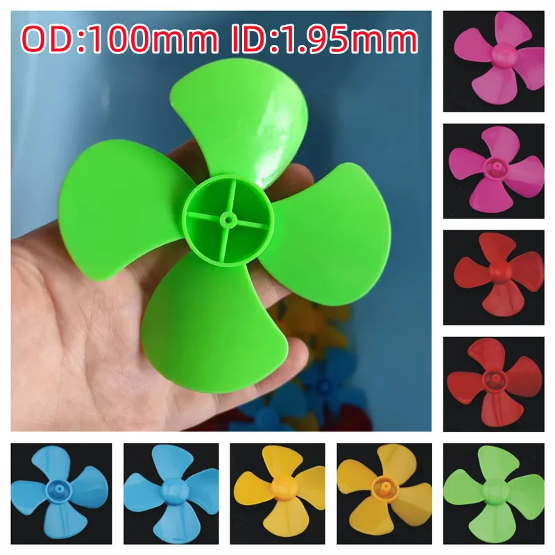 

10Pcs/bag 100mm Four-blade Propeller 2.0MM Fixed-wing Fan Blade Paddle Motor Accessories DIY Model Remote Control Toy Parts