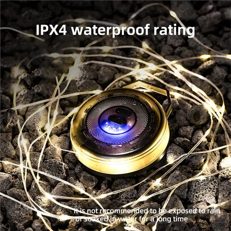 ABZS LED مصباح خيمة خارجي، مصباح قياس شريطي خارجي، سلسلة إضاءة محيطة، شريط إضاءة المظلة، تخزين كرنك اليد