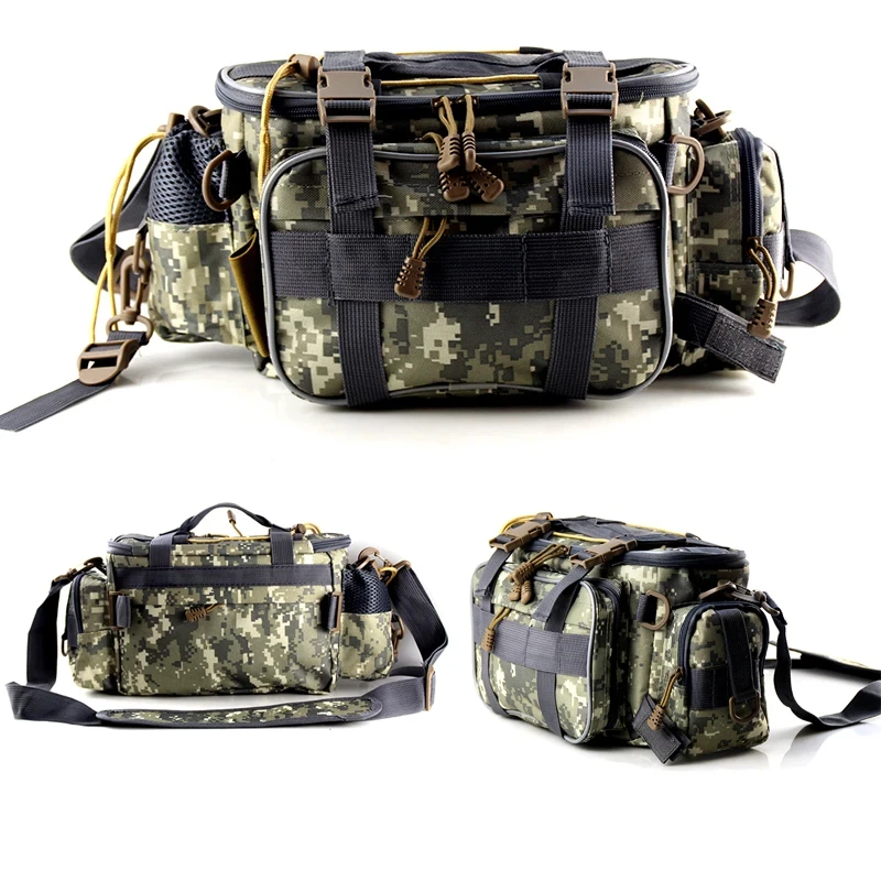 Multifunctional Waterproof Fishing Bag Outdoor Sports Waist Pack Fishing Lures Gear Storage Bag Single Crossbody Bags