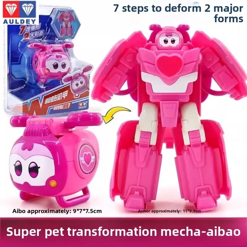Auf Lager AULDEY ‌   Echter Super Flying Hero Le Di Le Bao Jin Boy Super Pet Transformation Mecha kann Modell spielen Weihnachtsgeschenk