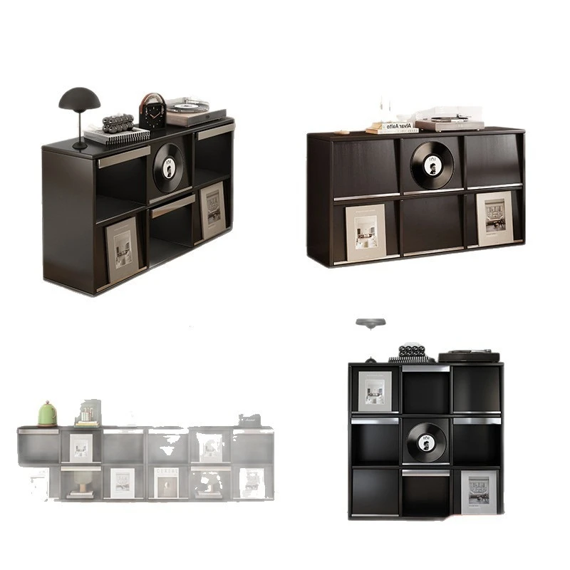 

Storage cabinet upturn door bookcase locker integrated living room display cabinet