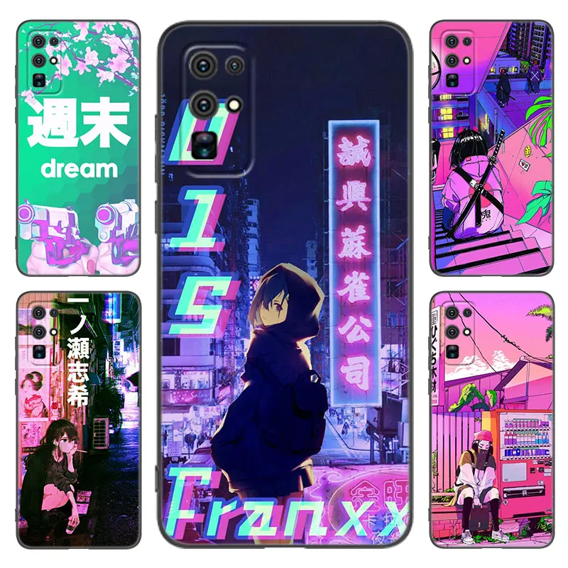 Anime Vaporwave Glitch Phone Case For Honor 70 90 200 Magic 4 5 6 Lite X5 X6A Plus X6 X6S X7A X7B X8 X8A X8B X9 4G X9A X9B 5G