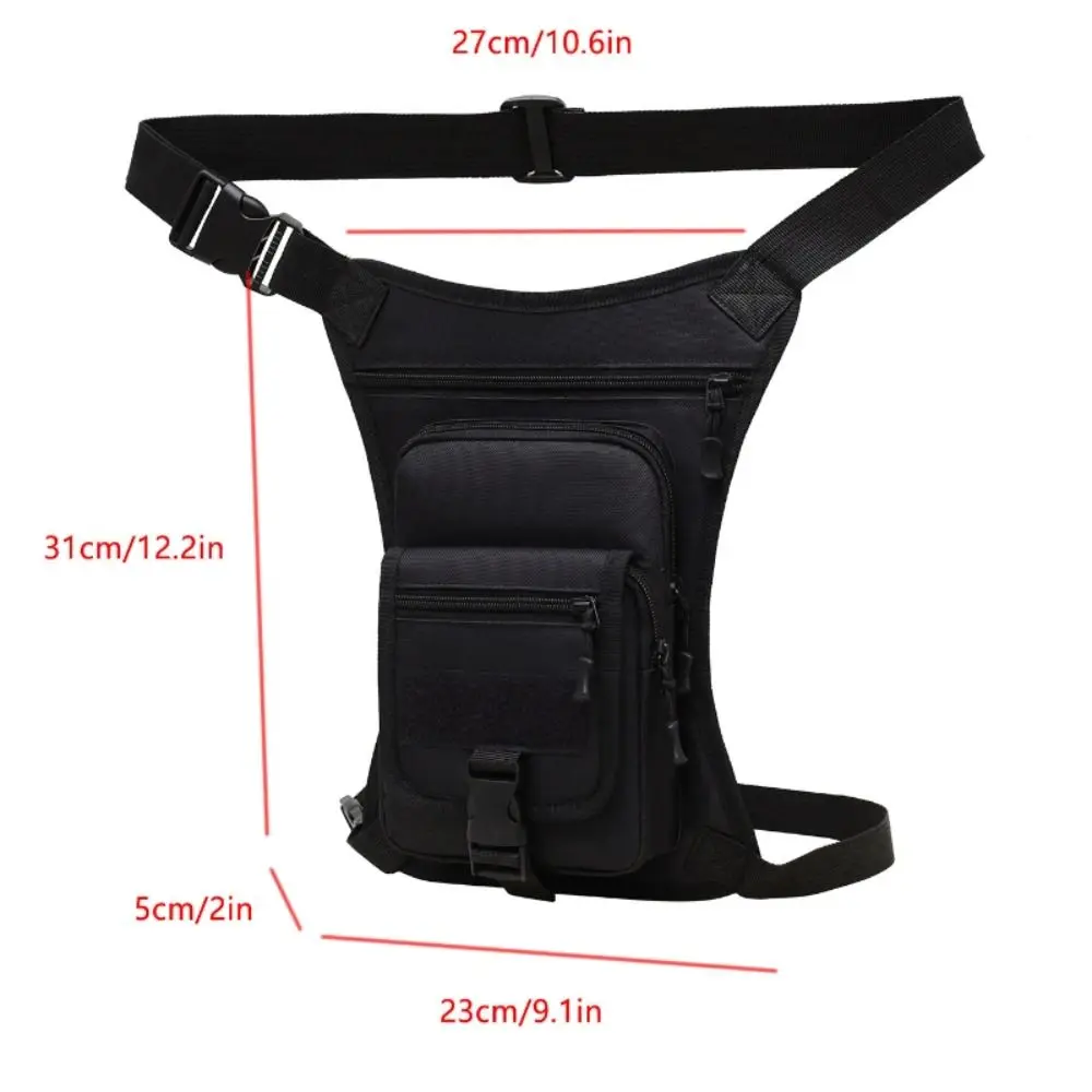 سعة كبيرة في الهواء الطلق حقيبة متدلية الساق قابل للتعديل أكسفورد القماش دراجة نارية حقيبة التمويه متعددة الأغراض المشي لمسافات طويلة الخصر حزمة ركوب الخيل