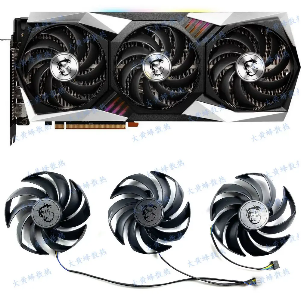 New the Cooling Fan for MSI RX6750XT RX6800 RX6800XT RX6900XT RX6950XT Graphics Video Card