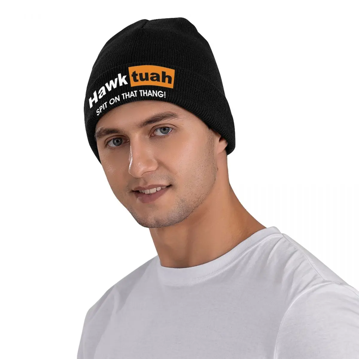 Hawk Tuah Spit On That Thang 2024 Knitted Hat Beanie Winter Hats Warm Casual Caps for Men Women