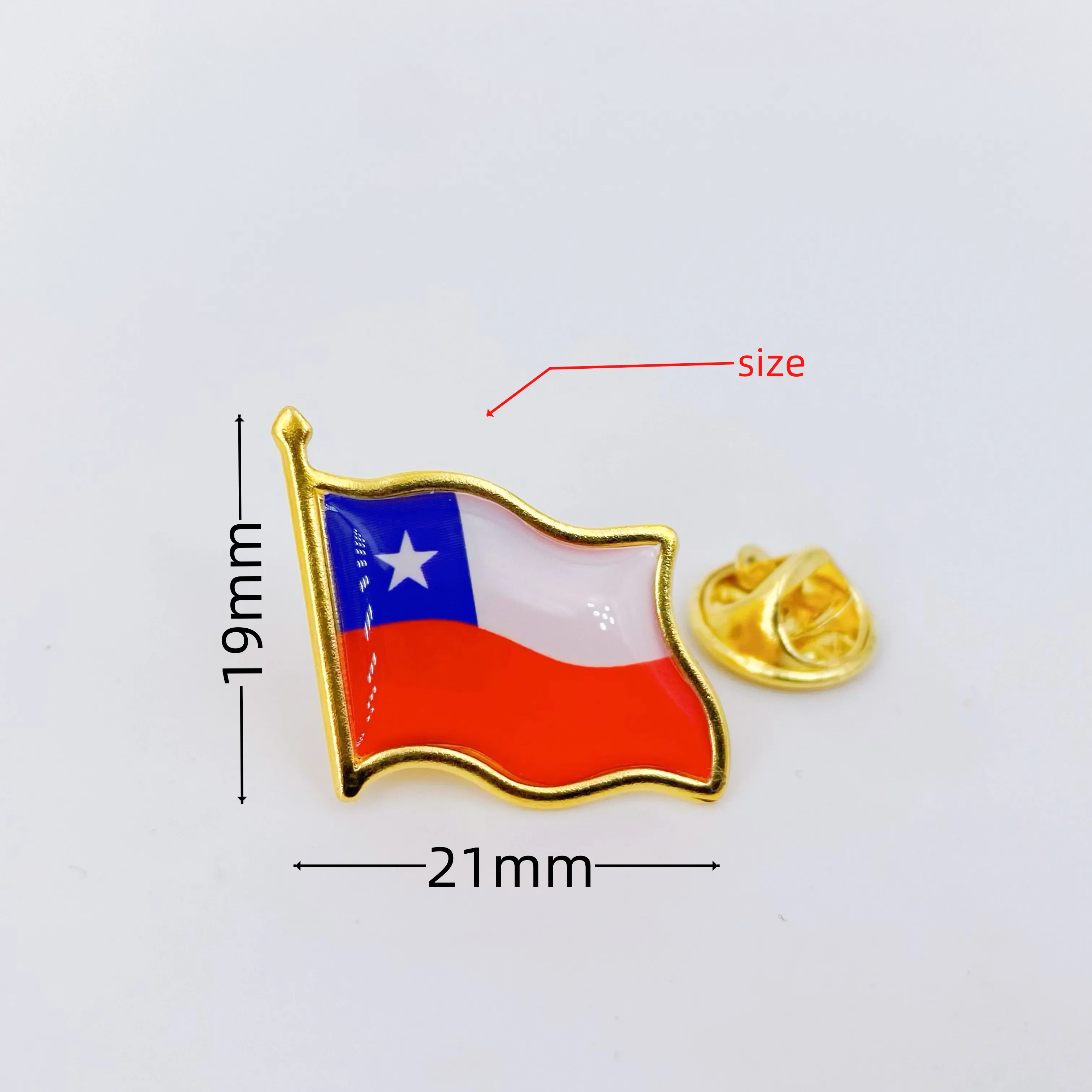 Chile Flag Lapel Pin - Enamel Metal National Badge | World Travel Souvenir Gifts for Men & Women | Country Flag Patriotic Brooch