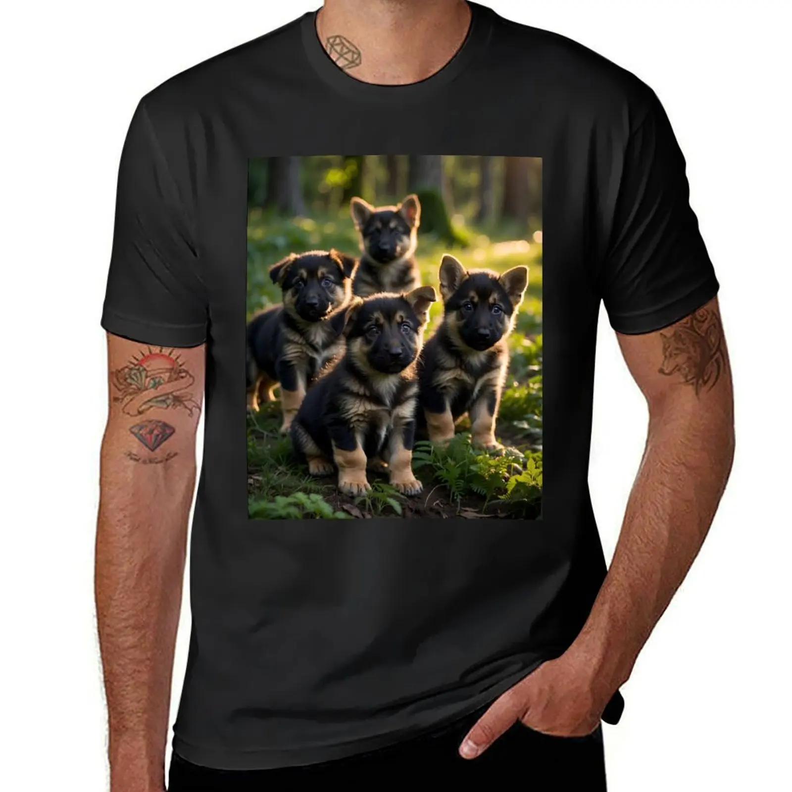 

Puppy Design No.: 22 T-Shirt quick drying animal prinfor boys Funny t-shirts workout shirts for men