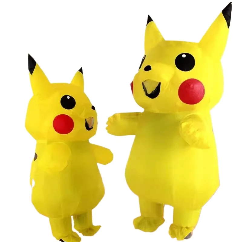 

Надувные костюмы для косплея Пикачу для взрослых, одежда для выступлений, Хэллоуин, День Благодарения, Рождественская вечеринка, потому что забавная кукла, реквизит, подарок