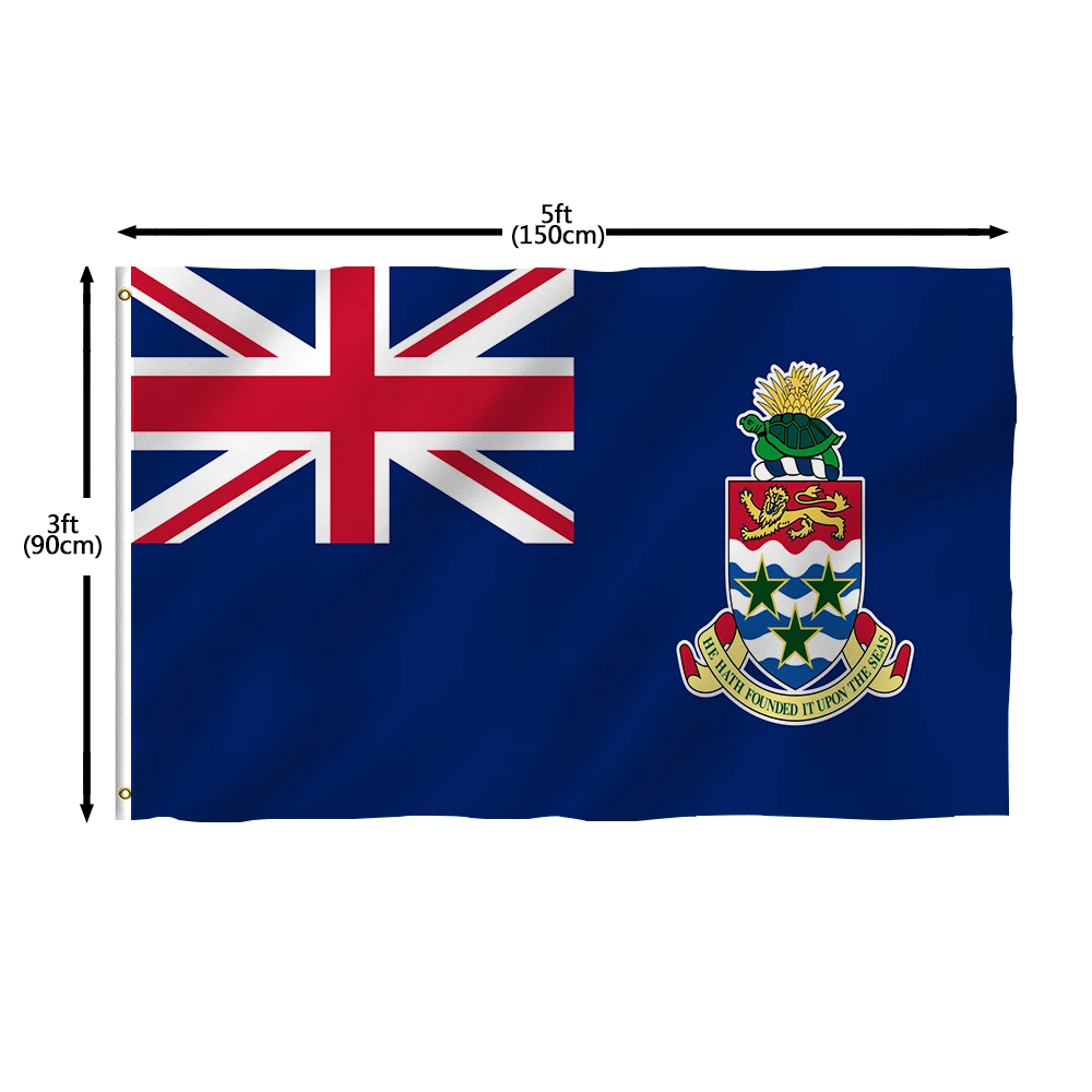 Flagnshow 100% Polyester Cayman Islands flag