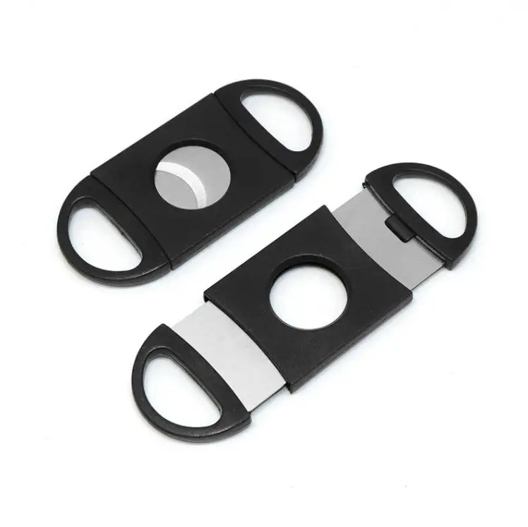 

500pcs High Quality Double Two 2 Blade Stainless Steel Cigar Cutter Scissor Scissors Cutters Plastic Handle Pocket SN4034