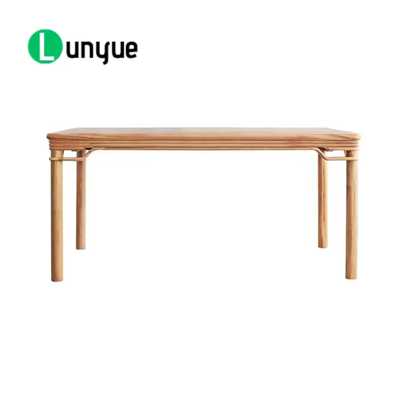 New Chinese Style Solid Wood Farmhouse Dining Table and Chair Set for Home Kitchen Restaurant Durable Natural Wood Furniture