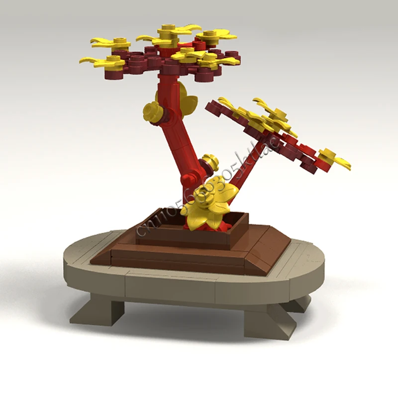 106 pièces bonsaï Micro bonsaï rouge pour Micro Pot MOC personnaliser bloc de construction modulaire éducatif Simple bricolage garçon vacances jouet cadeaux