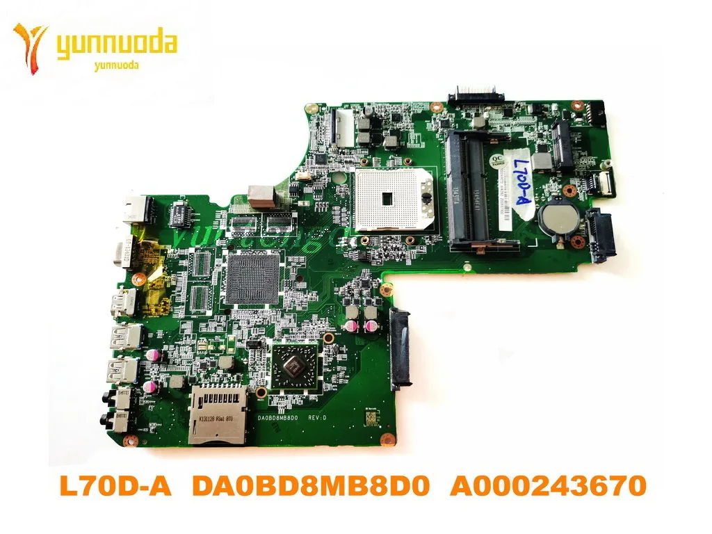 Original for TOSHIBA Satellite S75D  Laptop  motherboard L70D-A  DA0BD8MB8D0  A000243670 tested good free shipping