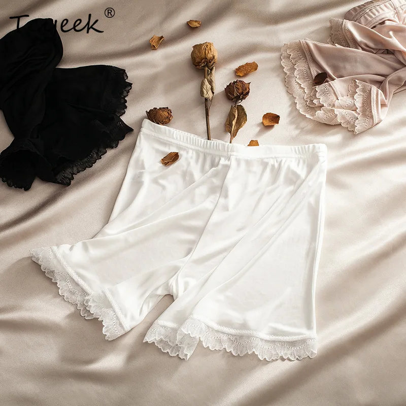 Tcyeek-pantalones de seda de morera auténtica para mujer, pantalón de seguridad con parte inferior de Color sólido, transpirable, cómodo y agradable para la piel, P37810QM