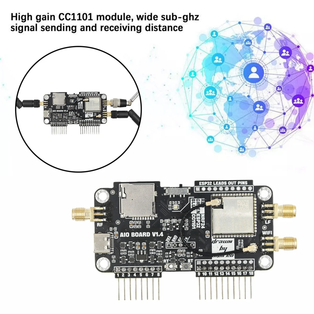 Placa de expansión multifunción para Flipper Zero Wifi 3 en 1, módulo de expansión NRF24 + ESP32