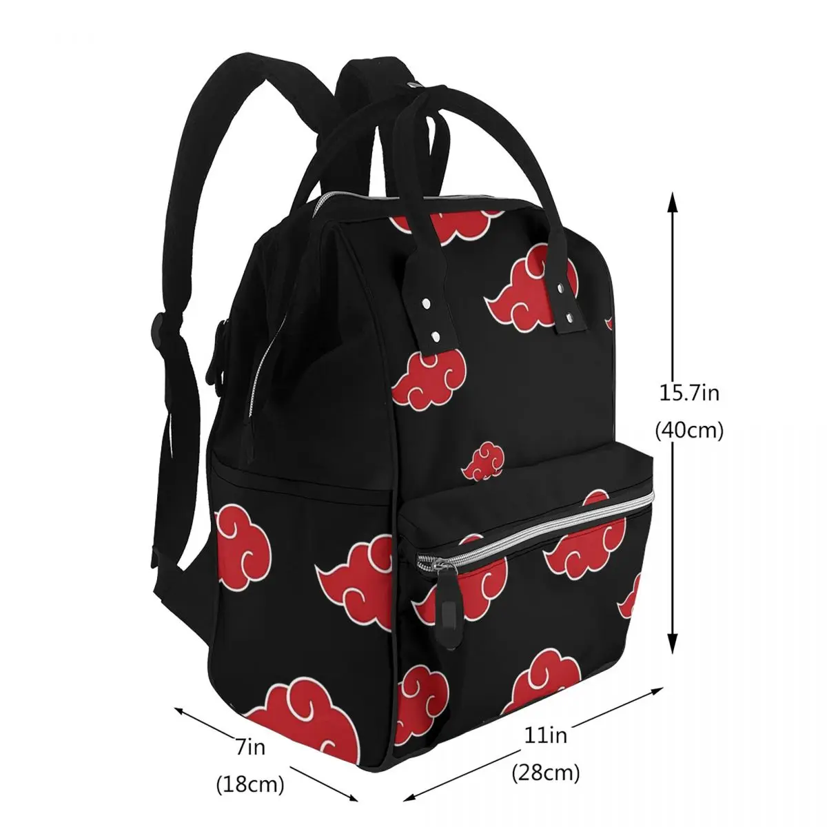 Black And Red Cloud Student Backpack School Bag Hiking Travel Daypack for Men Women Bookbag Shoulder Bags