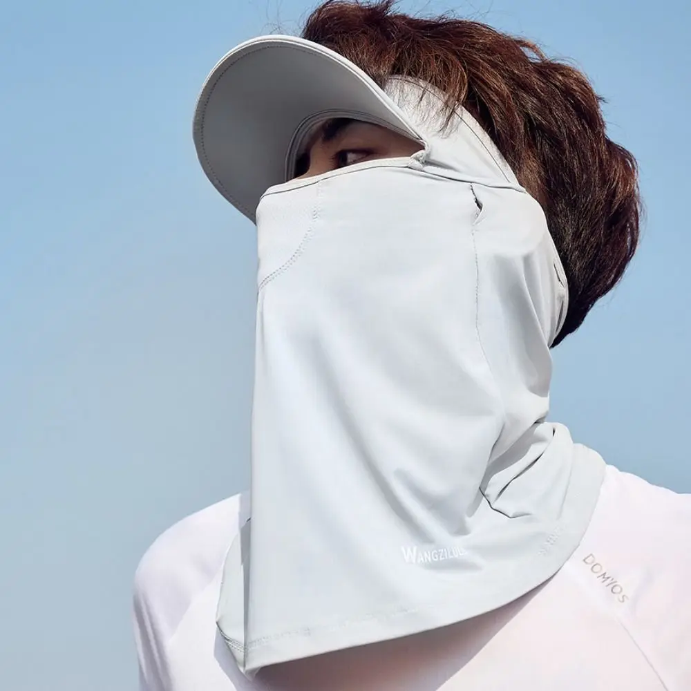 ใหม่ Quick Drying Ice Silk Mask Anti-UV Breathable Sun Protection หน้ากากไนลอน Unisex ครีมกันแดดหน้ากากขี่จักรยาน
