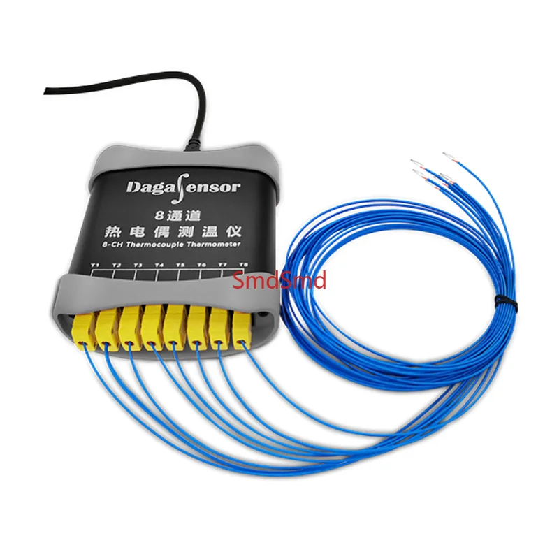 USB 8-channel K-type Thermocouple Thermometer Real-time Software Monitoring, Drawing Temperature Measurement Curve And Recording
